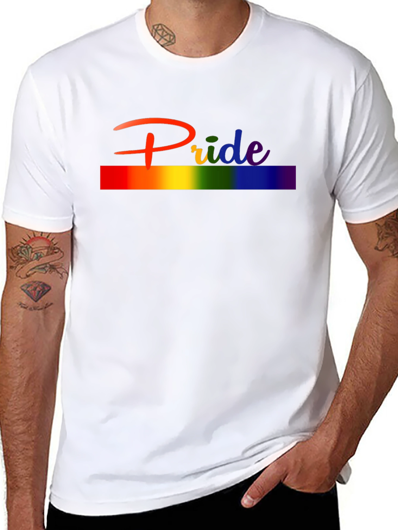 Pride Rainbow T-Shirt - Unisex Black Tee