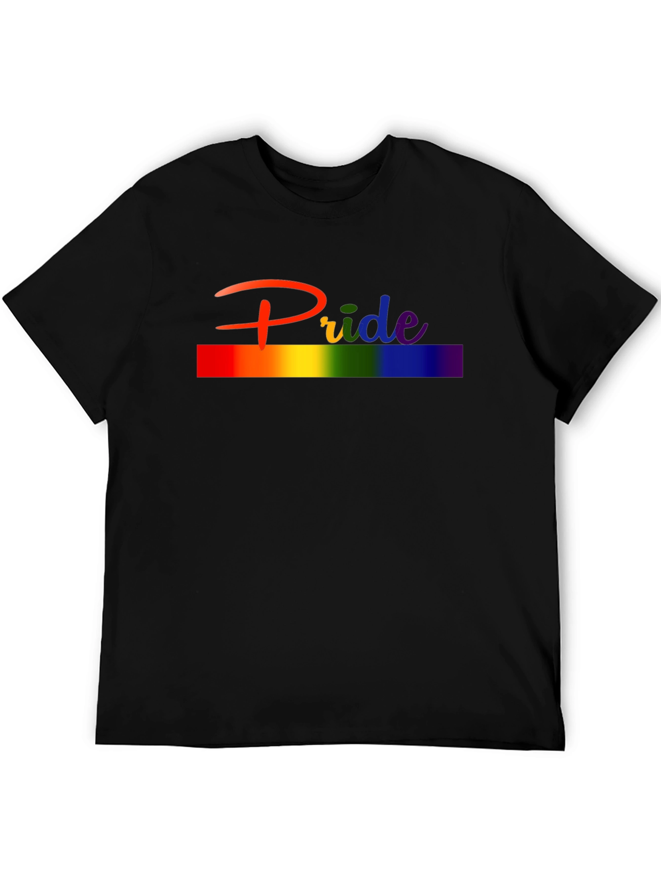 Pride Rainbow T-Shirt - Unisex Black Tee