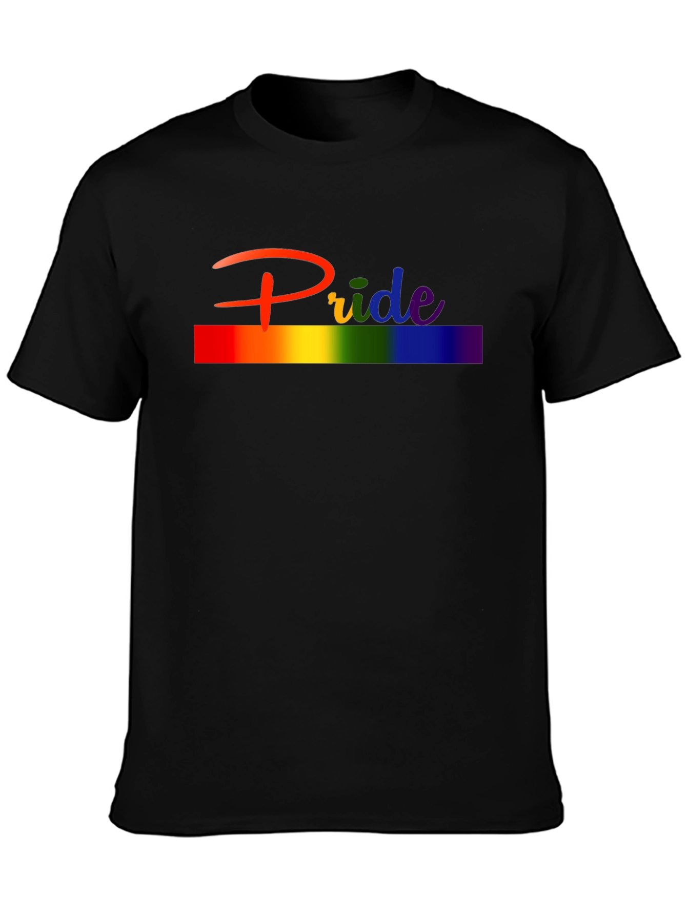 Pride Rainbow T-Shirt - Unisex Black Tee