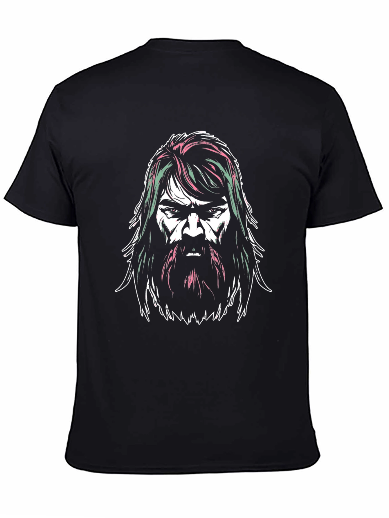 Viking Graphic Print Black T-Shirt
