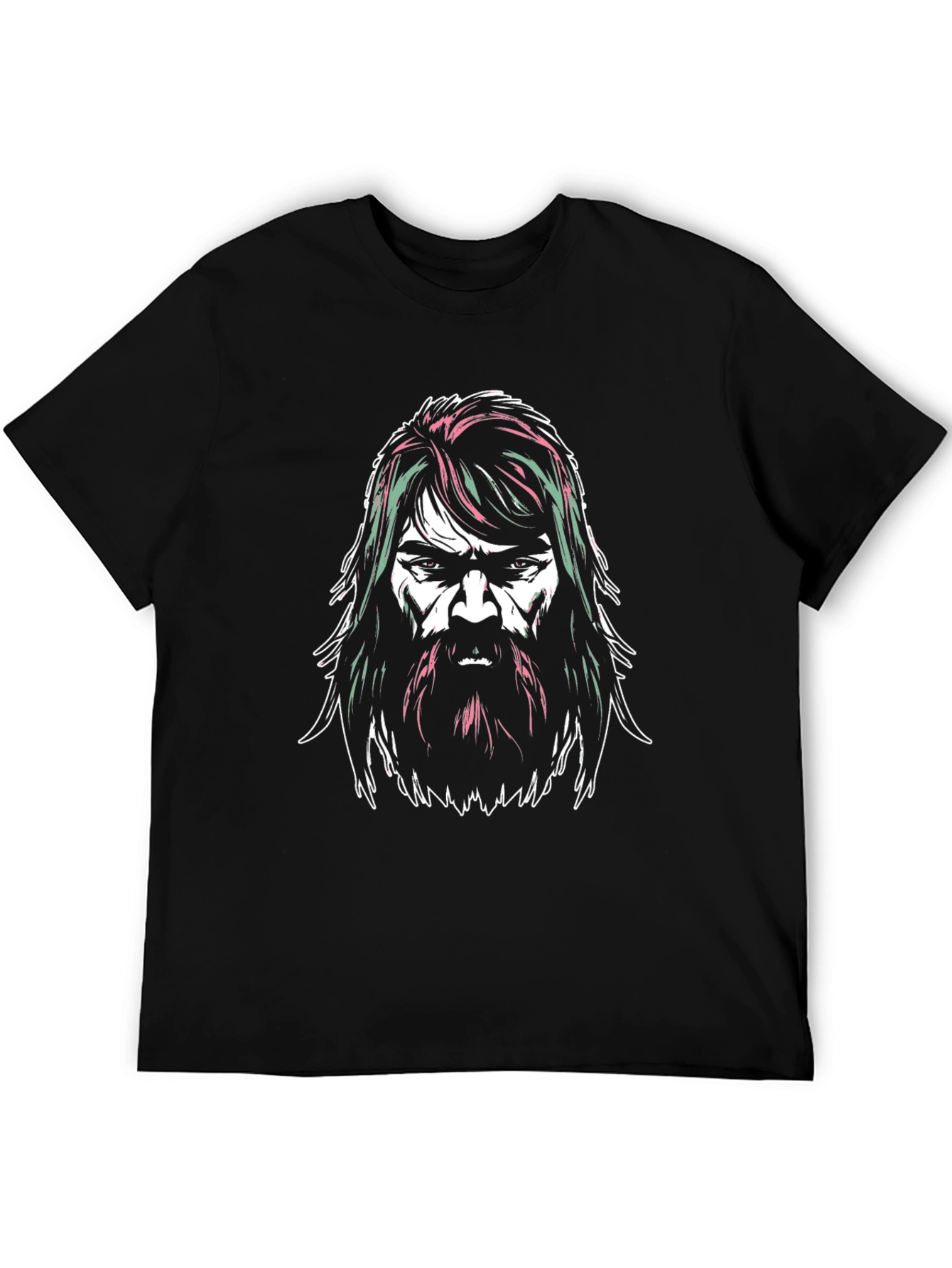 Viking Graphic Print Black T-Shirt