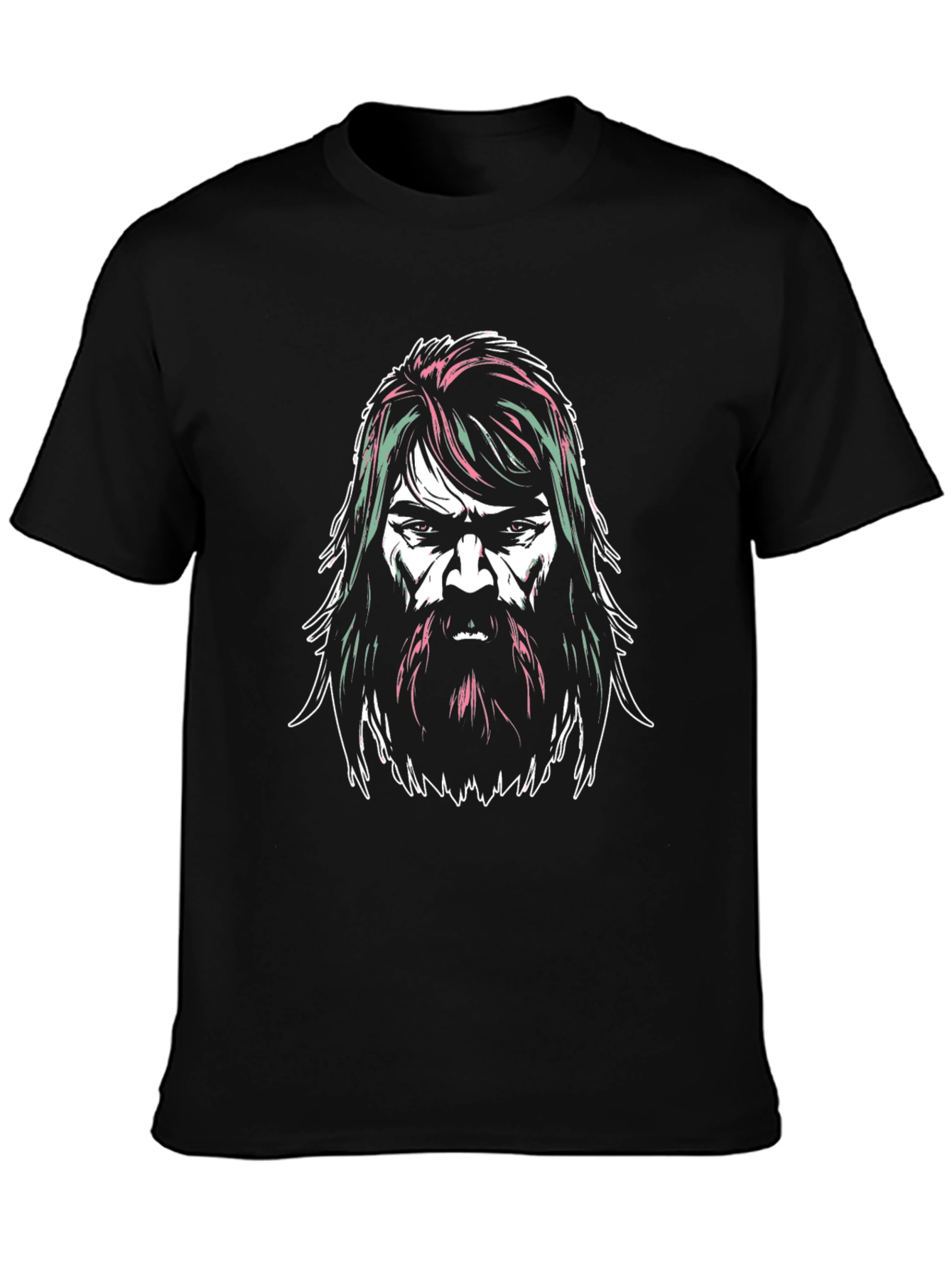 Viking Graphic Print Black T-Shirt
