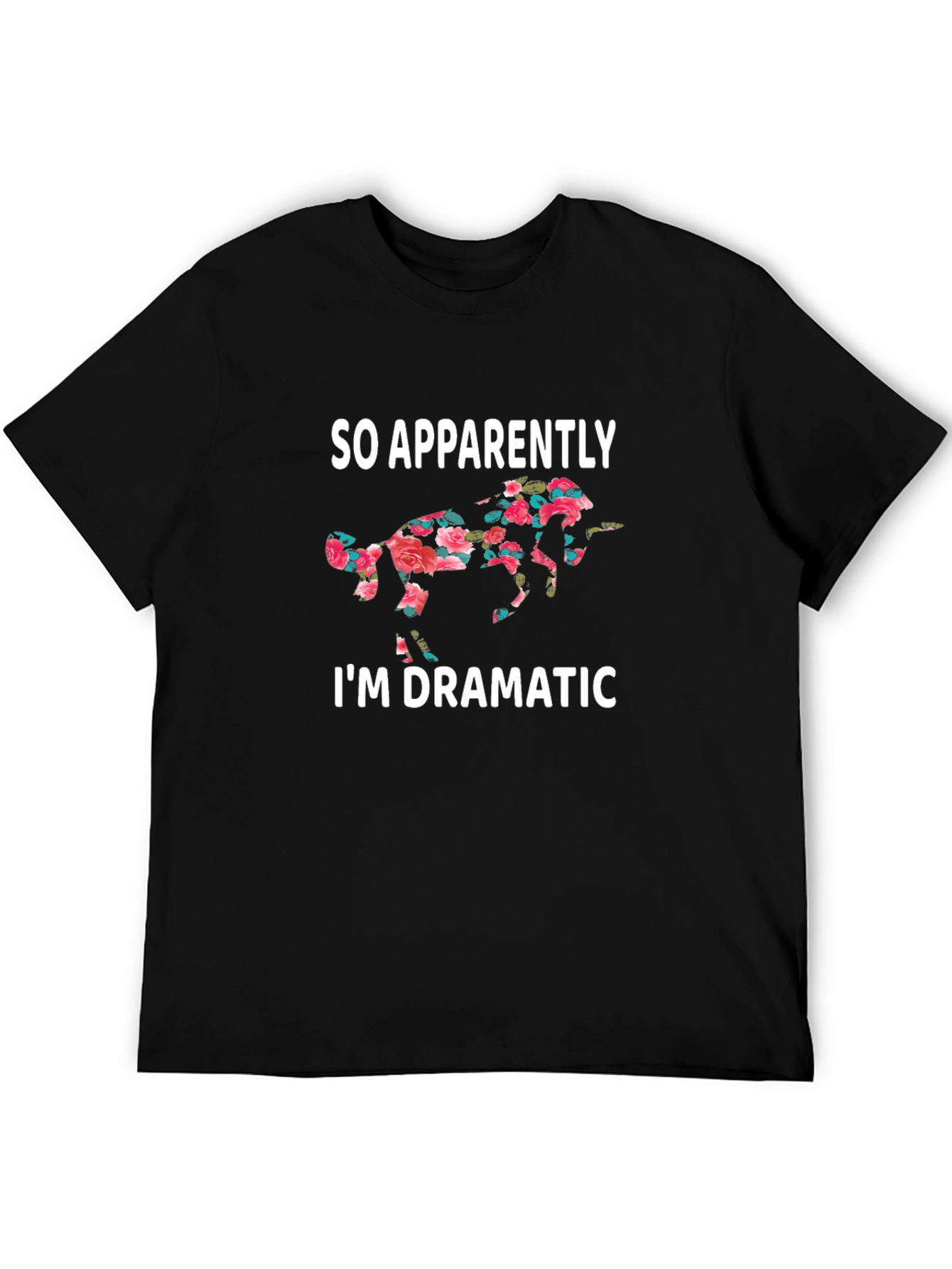 Dramatic Floral Horse T-Shirt