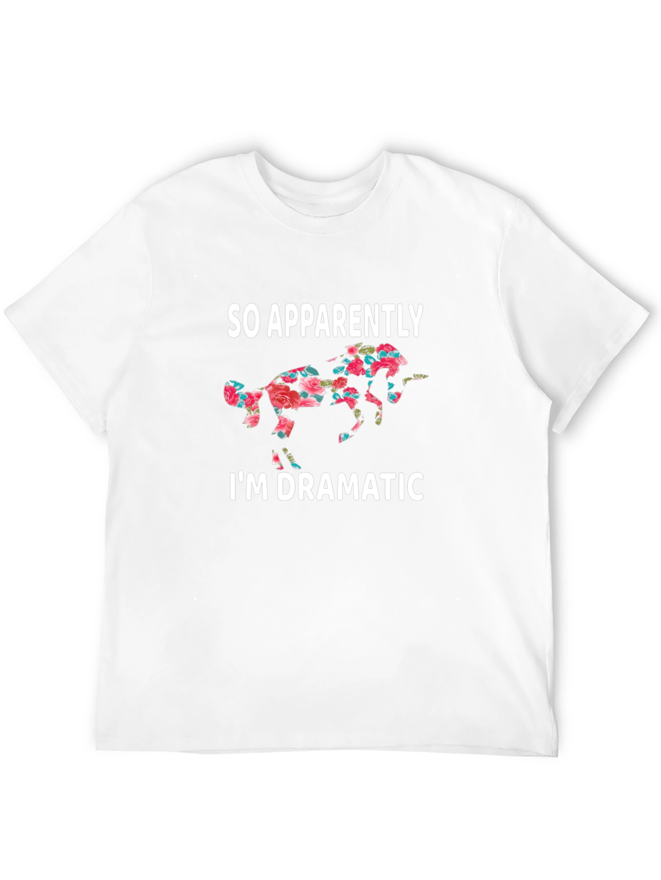 Dramatic Floral Horse T-Shirt
