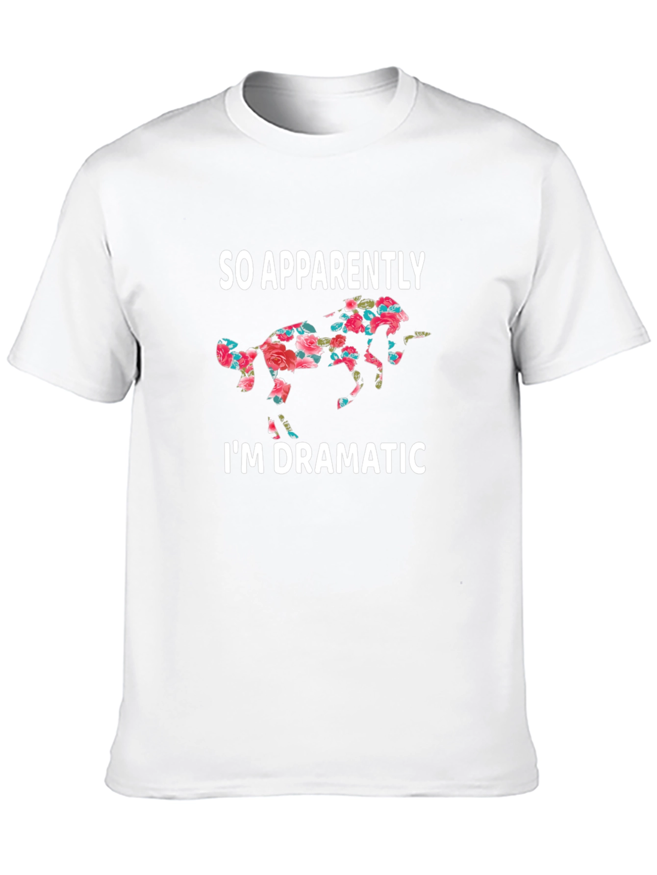 Dramatic Floral Horse T-Shirt