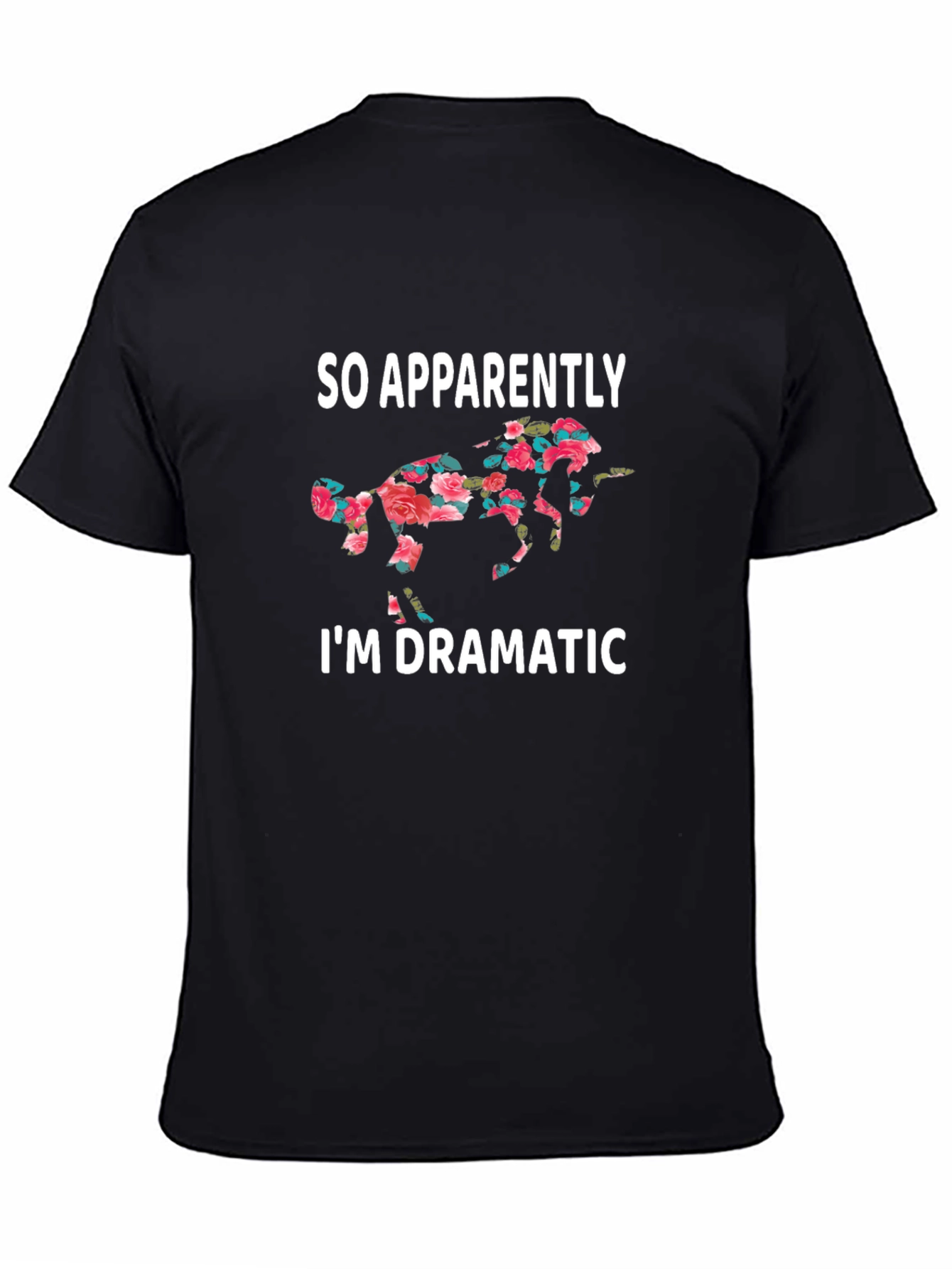 Dramatic Floral Horse T-Shirt