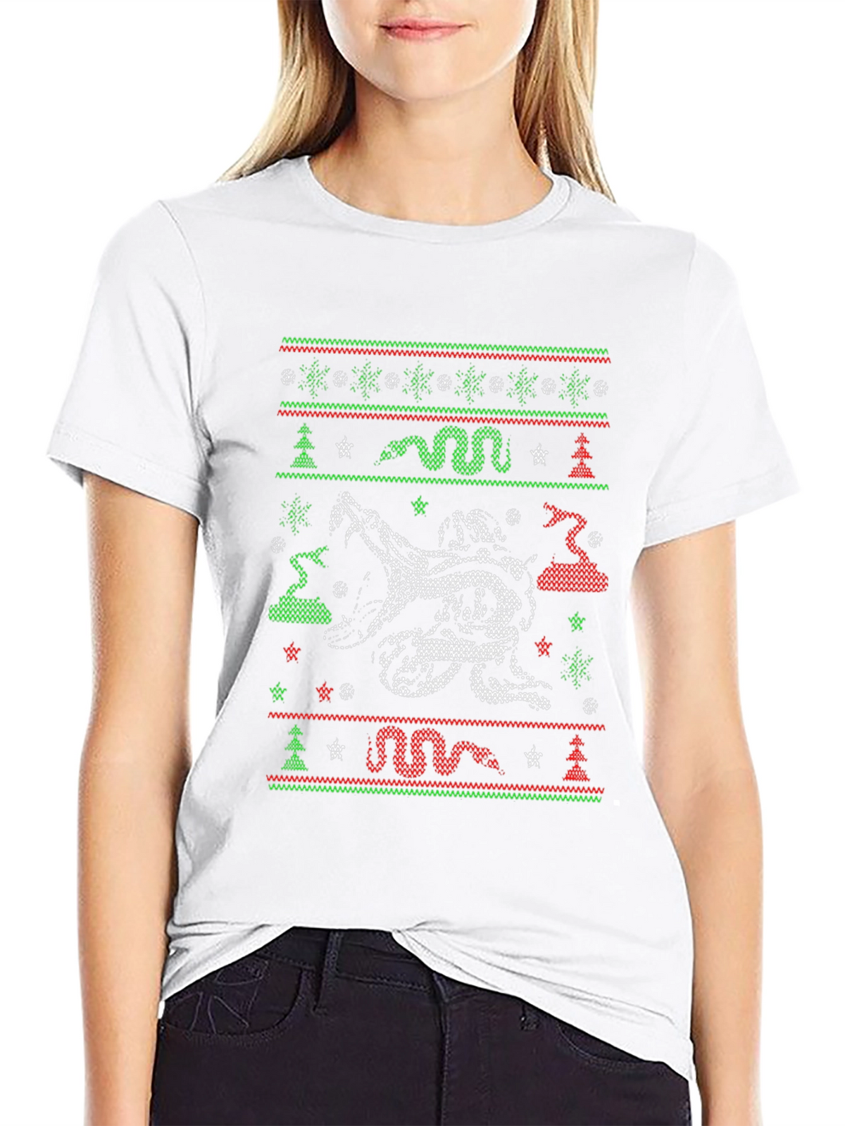 Snake Christmas Ugly Sweater T-Shirt