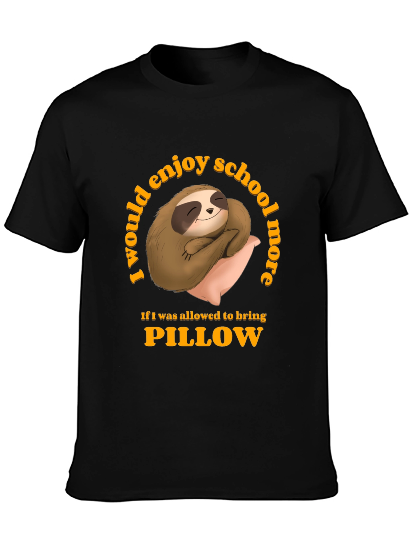 Sloth Pillow T-Shirt - School Nap Time Tee