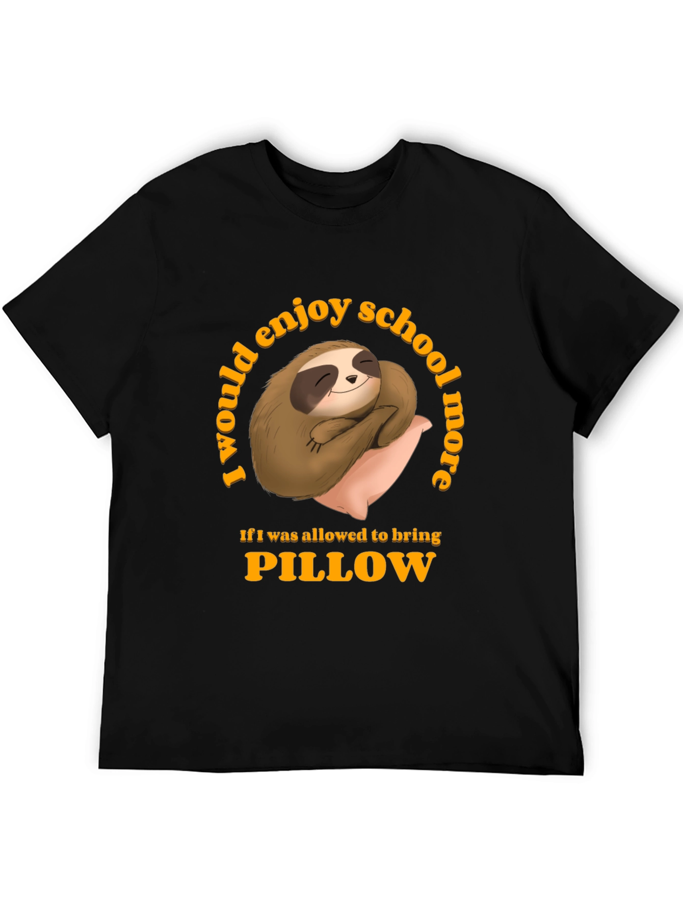 Sloth Pillow T-Shirt - School Nap Time Tee