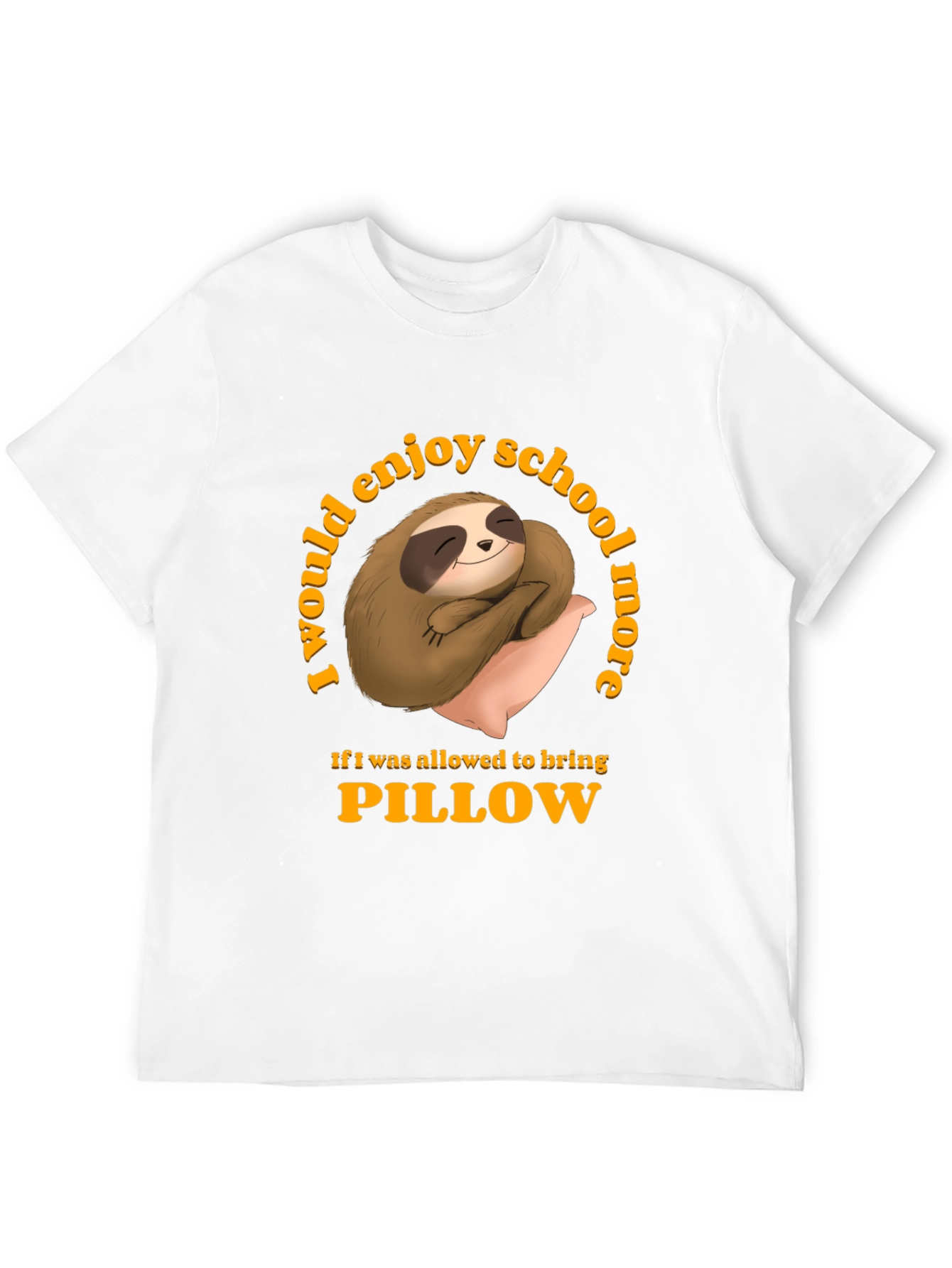 Sloth Pillow T-Shirt - School Nap Time Tee
