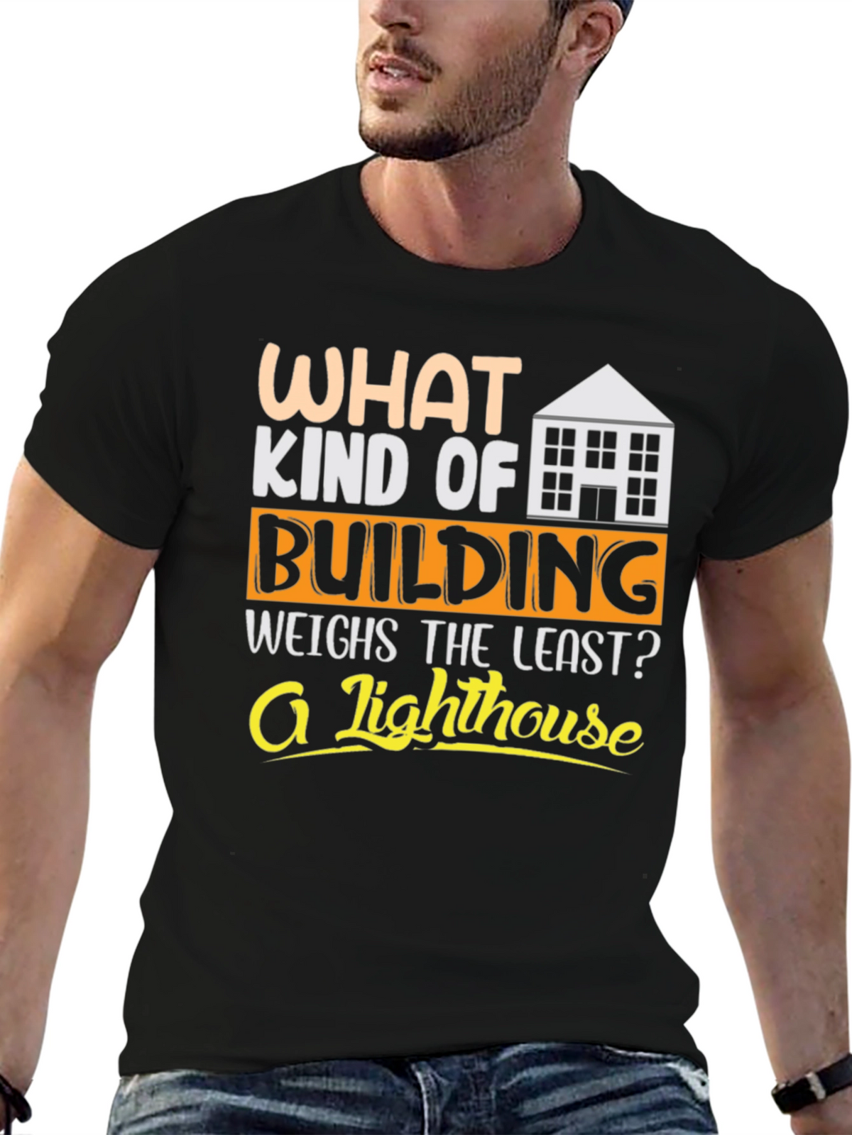 Funny Building Riddle Graphic T-Shirt