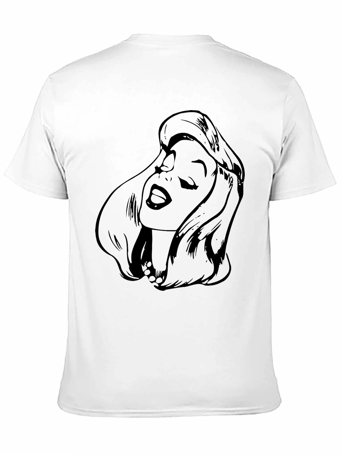 Retro Comic Woman Graphic Black T-Shirt