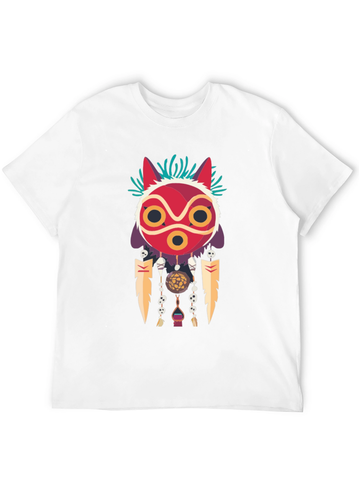 Mononoke Mask Graphic Tee -  Stylish Anime-Inspired Apparel