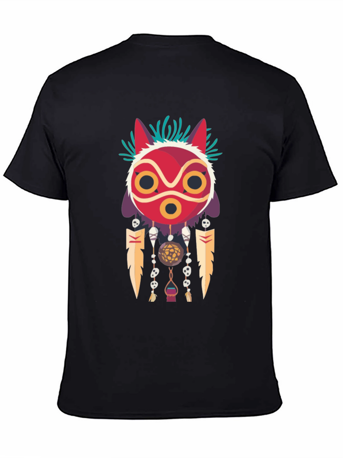 Mononoke Mask Graphic Tee -  Stylish Anime-Inspired Apparel