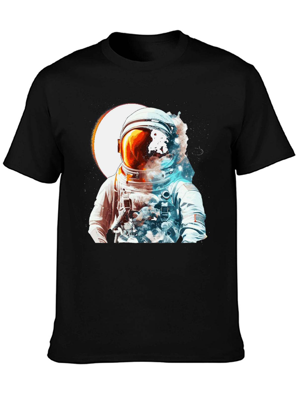 Astronaut Space Graphic Black T-Shirt