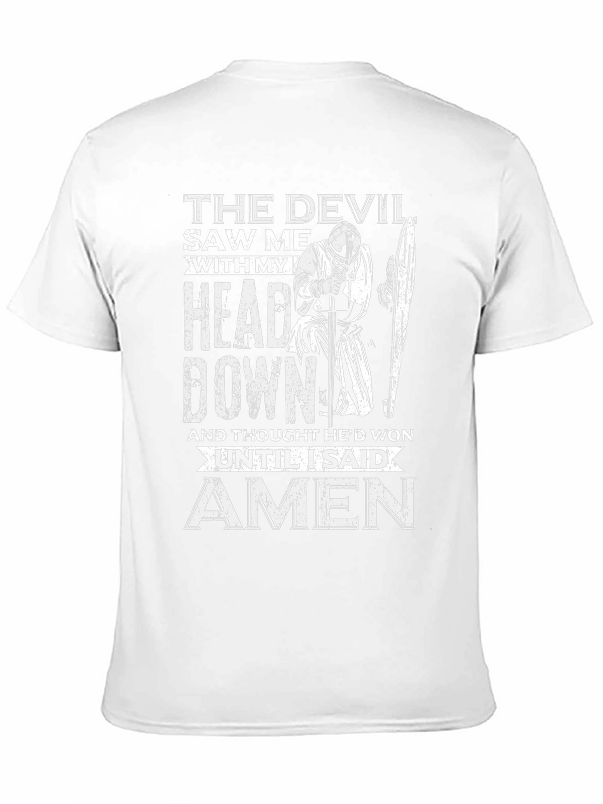 Devil Saw Me T-Shirt - Head Down Amen Knight