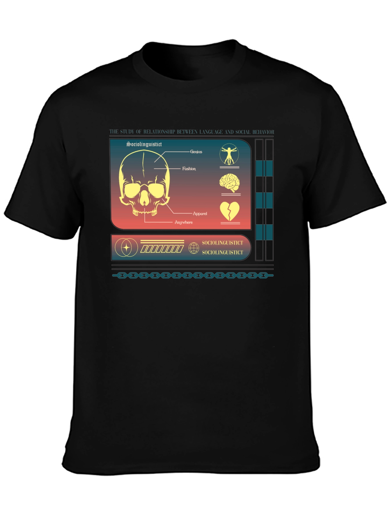 Sociolinguistic Diagram Graphic T-Shirt