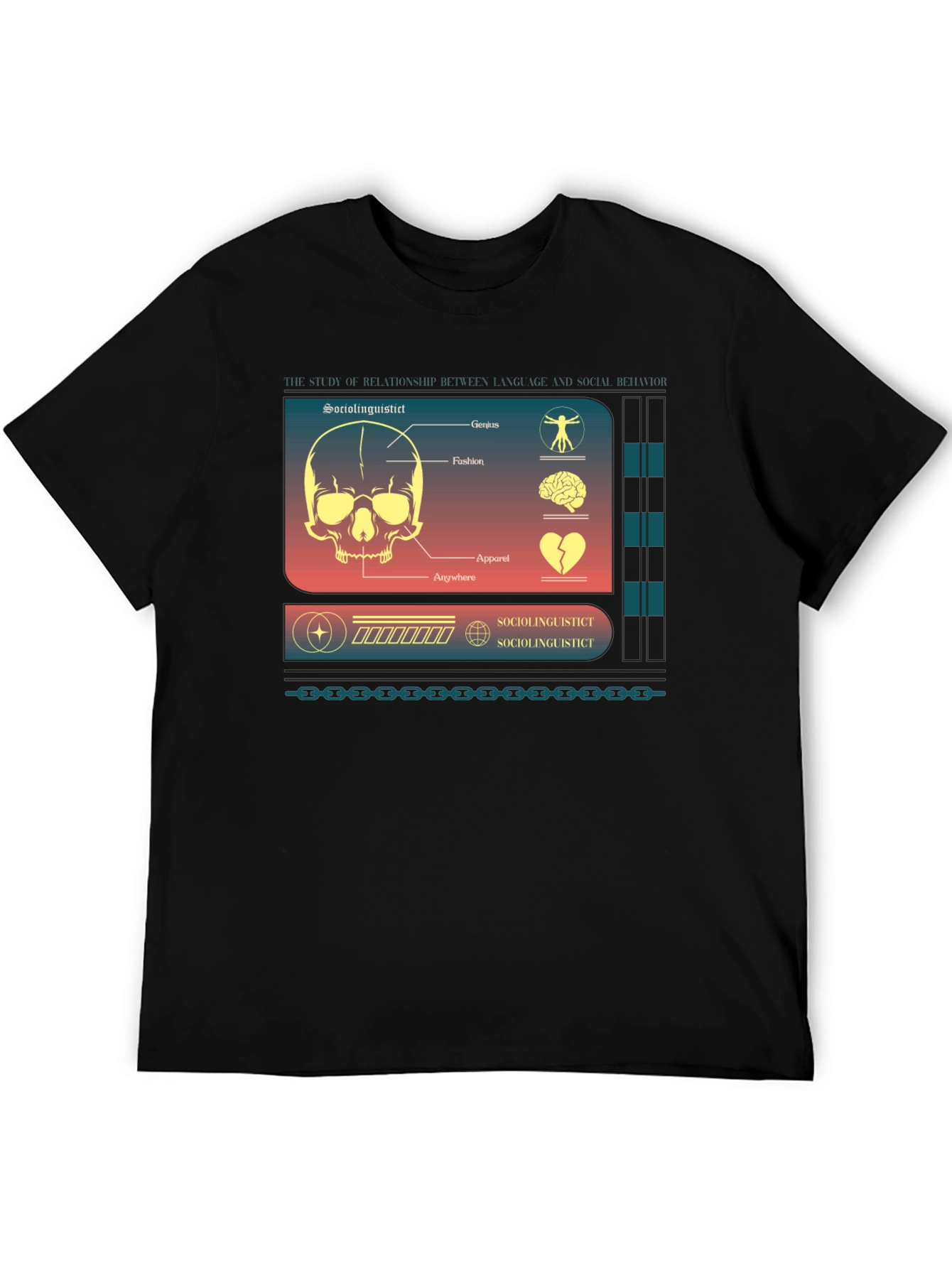 Sociolinguistic Diagram Graphic T-Shirt