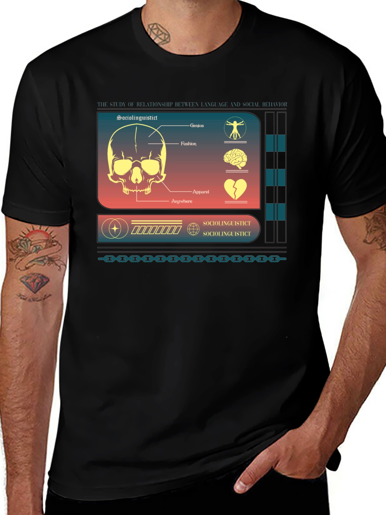 Sociolinguistic Diagram Graphic T-Shirt
