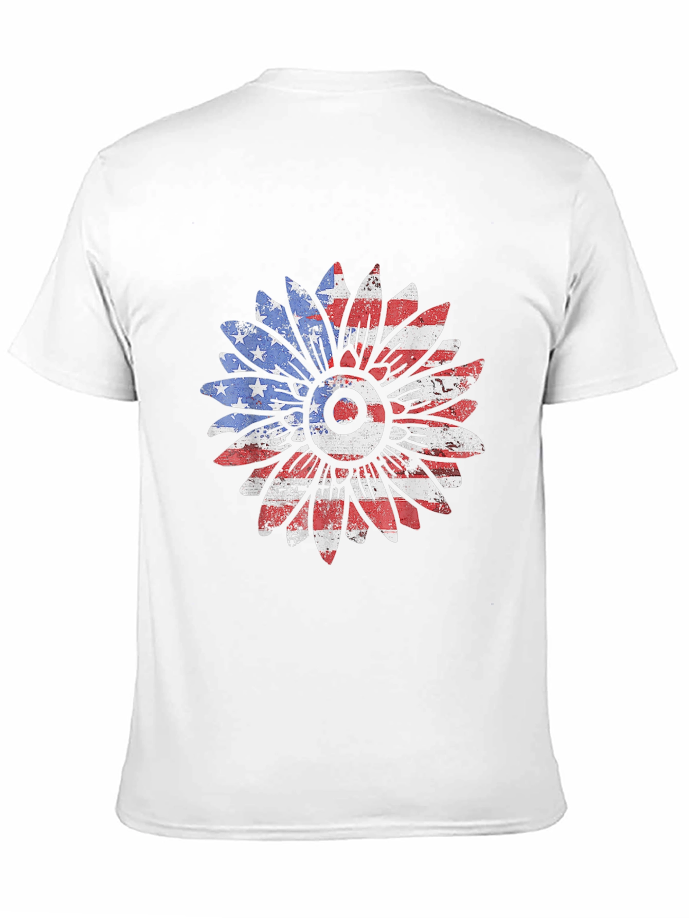 American Flag Sunflower Graphic T-Shirt