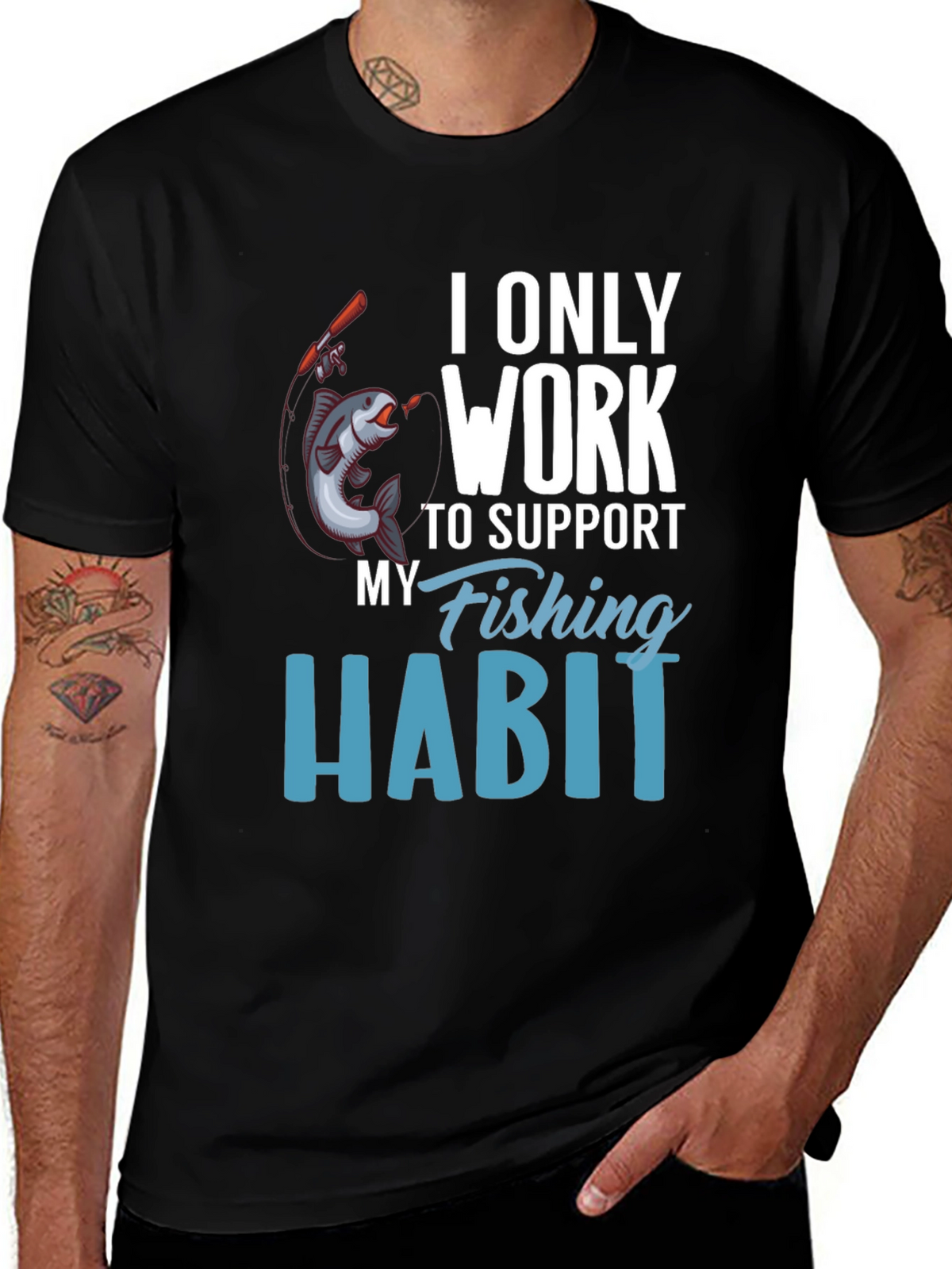 Fishing Habit T-Shirt - Novelty Tee