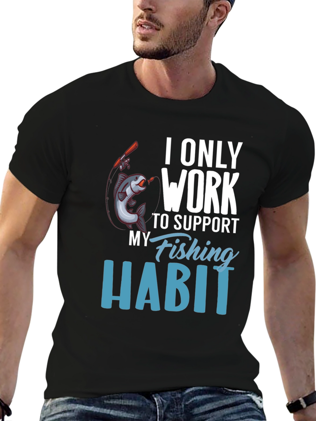 Fishing Habit T-Shirt - Novelty Tee