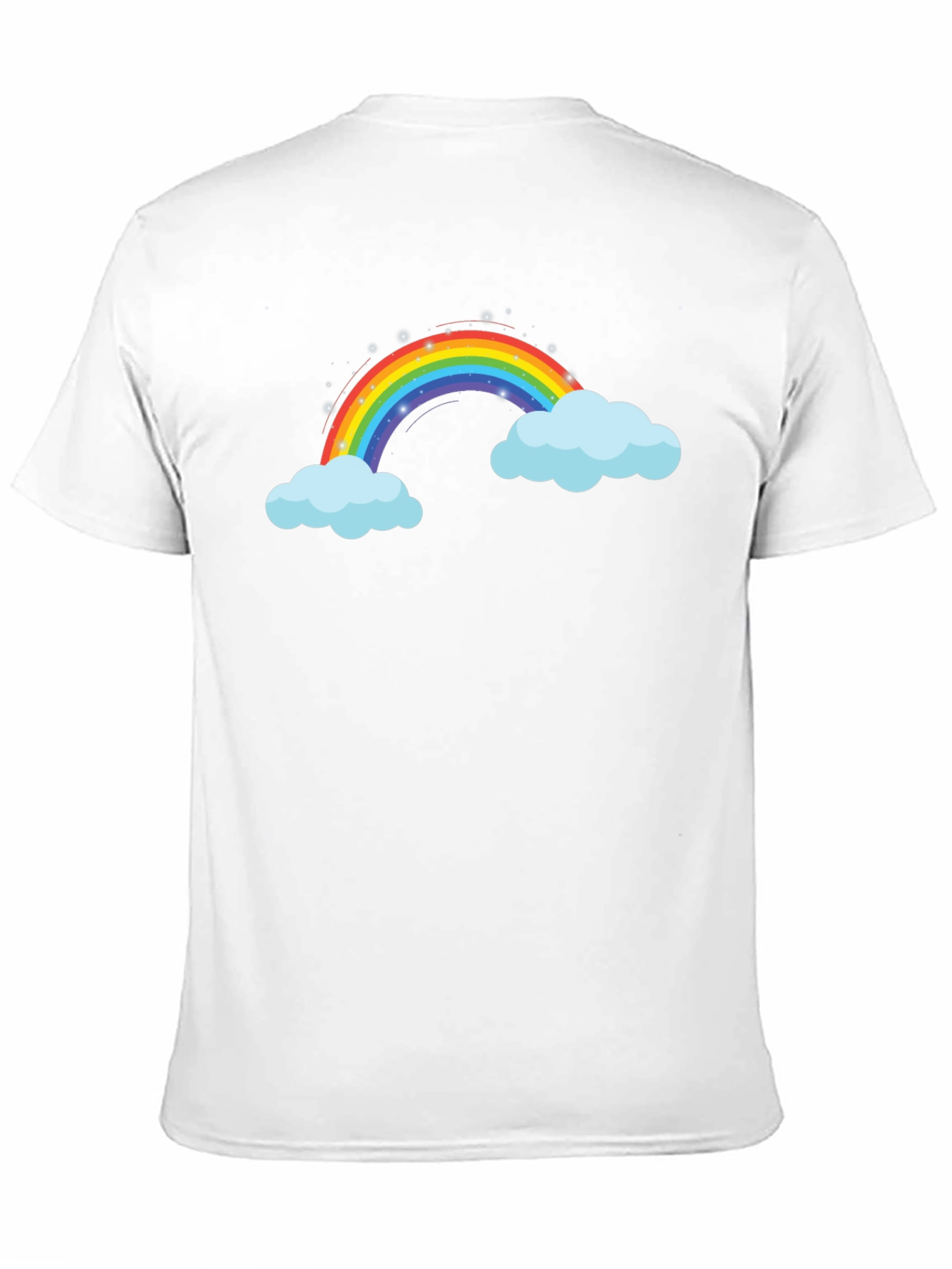 Rainbow Cloud Graphic Black T-Shirt