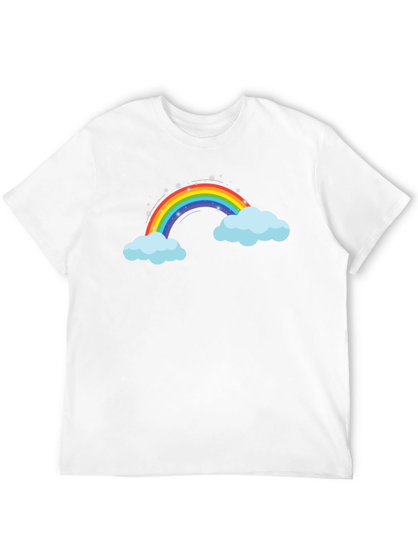 Rainbow Cloud Graphic Black T-Shirt