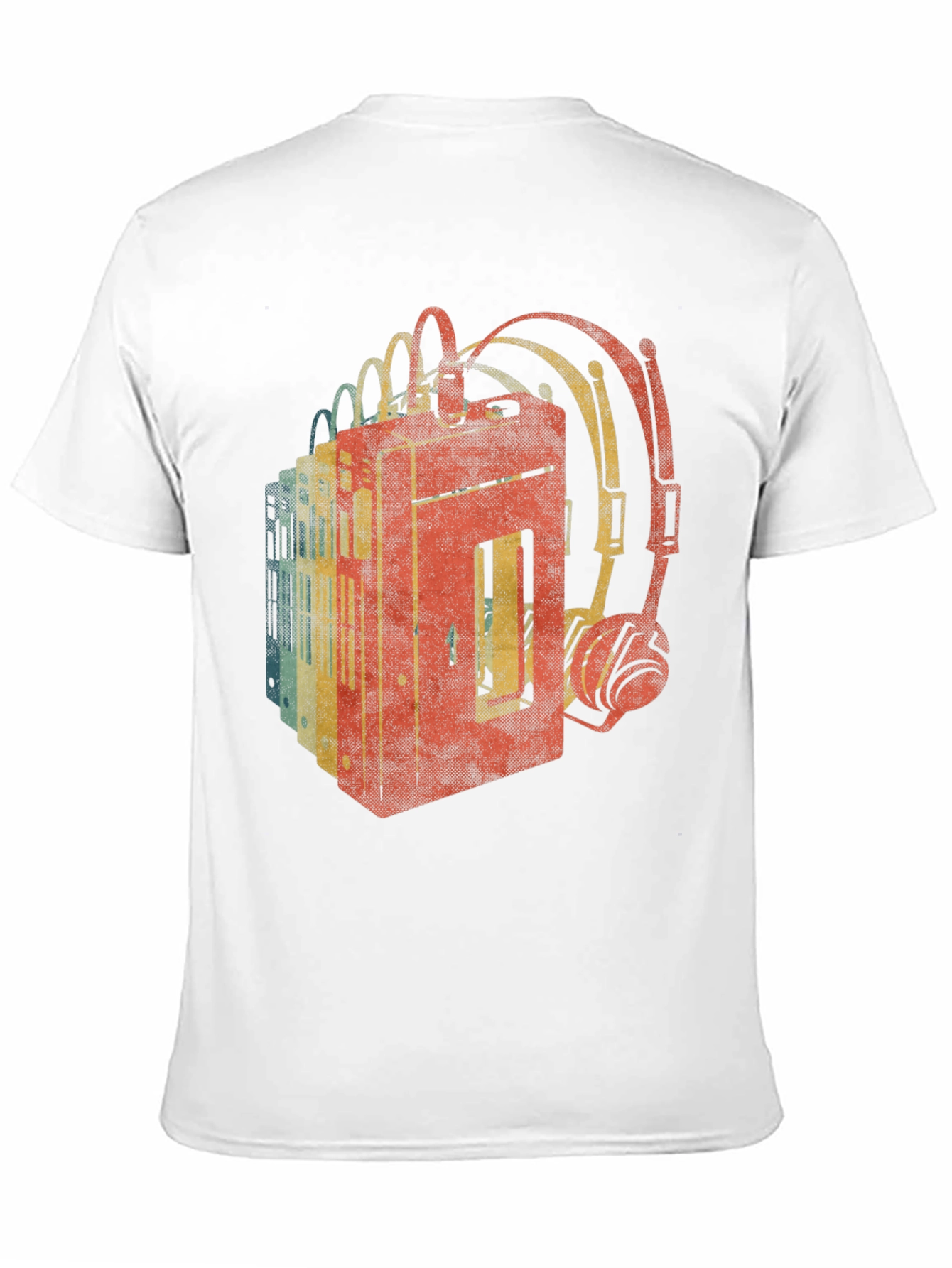 Retro Cassette Tape & Headphone Graphic Tee