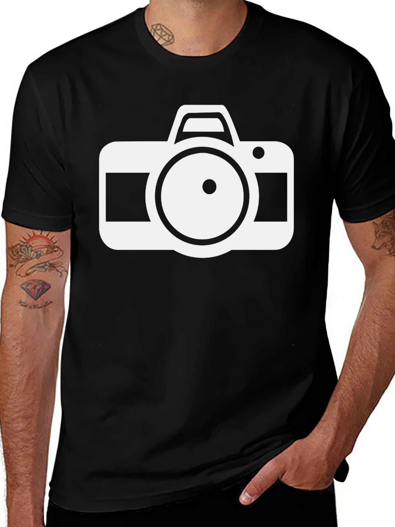 Camera Graphic Black T-Shirt