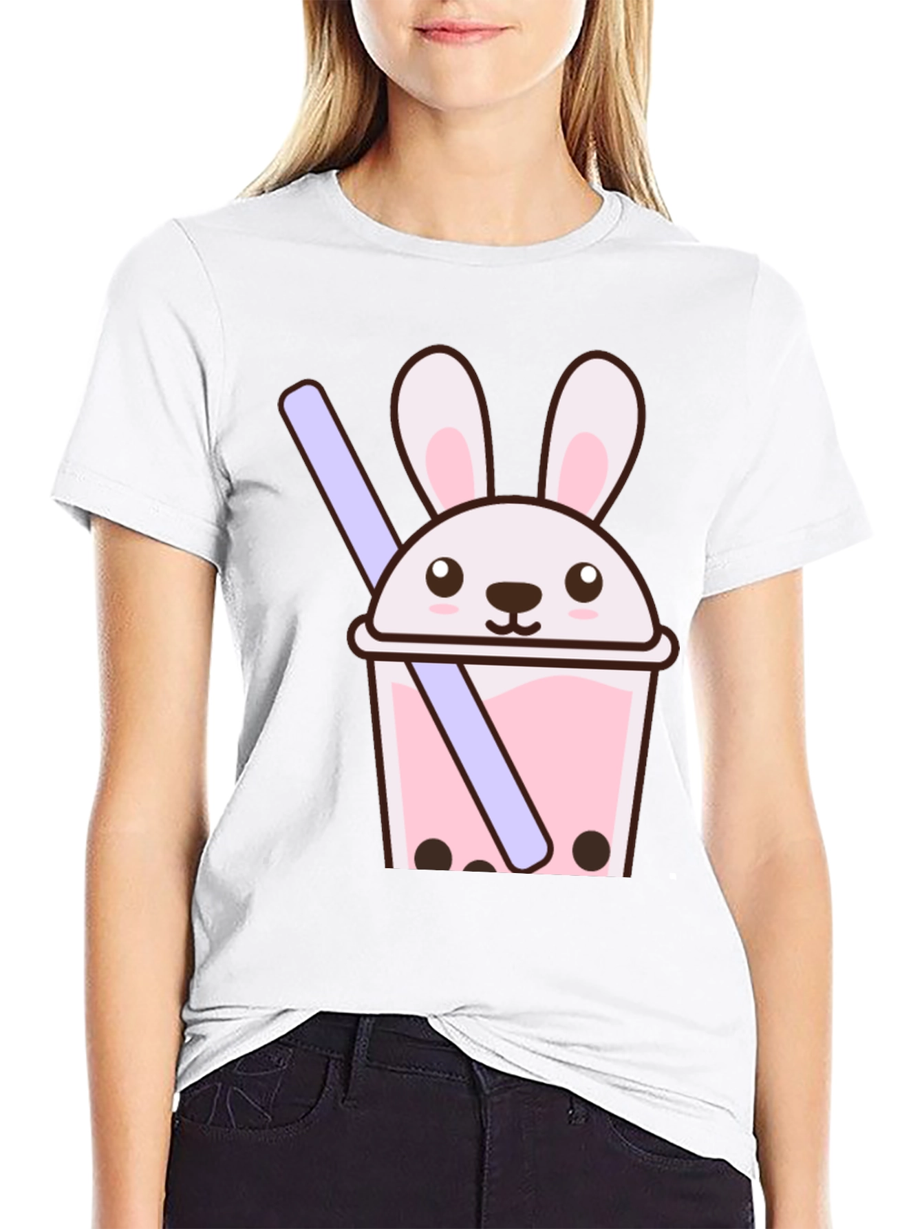 Bunny Boba Tee - Cute Kawaii Graphic T-Shirt