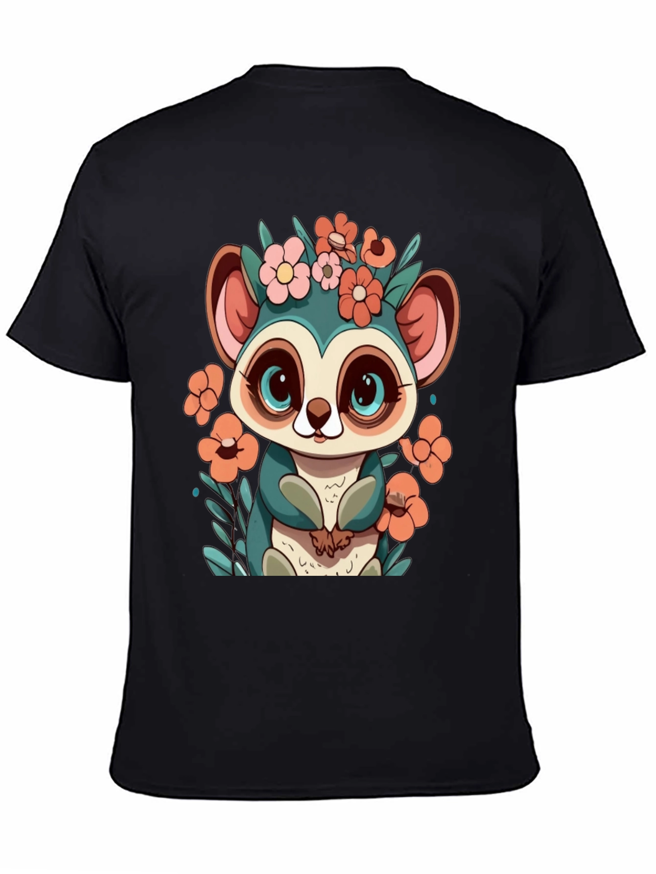 Cute Lemur Floral T-Shirt