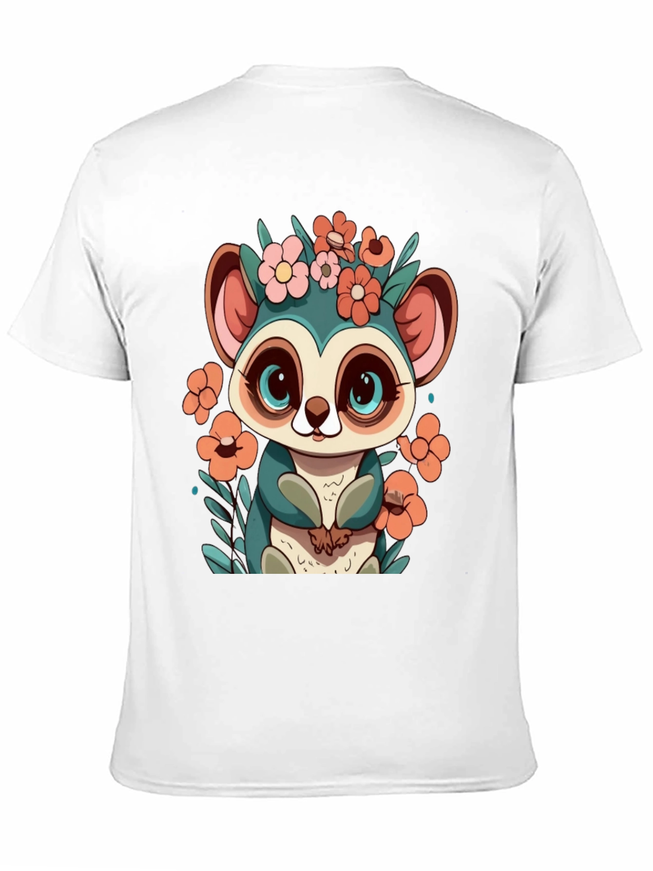 Cute Lemur Floral T-Shirt