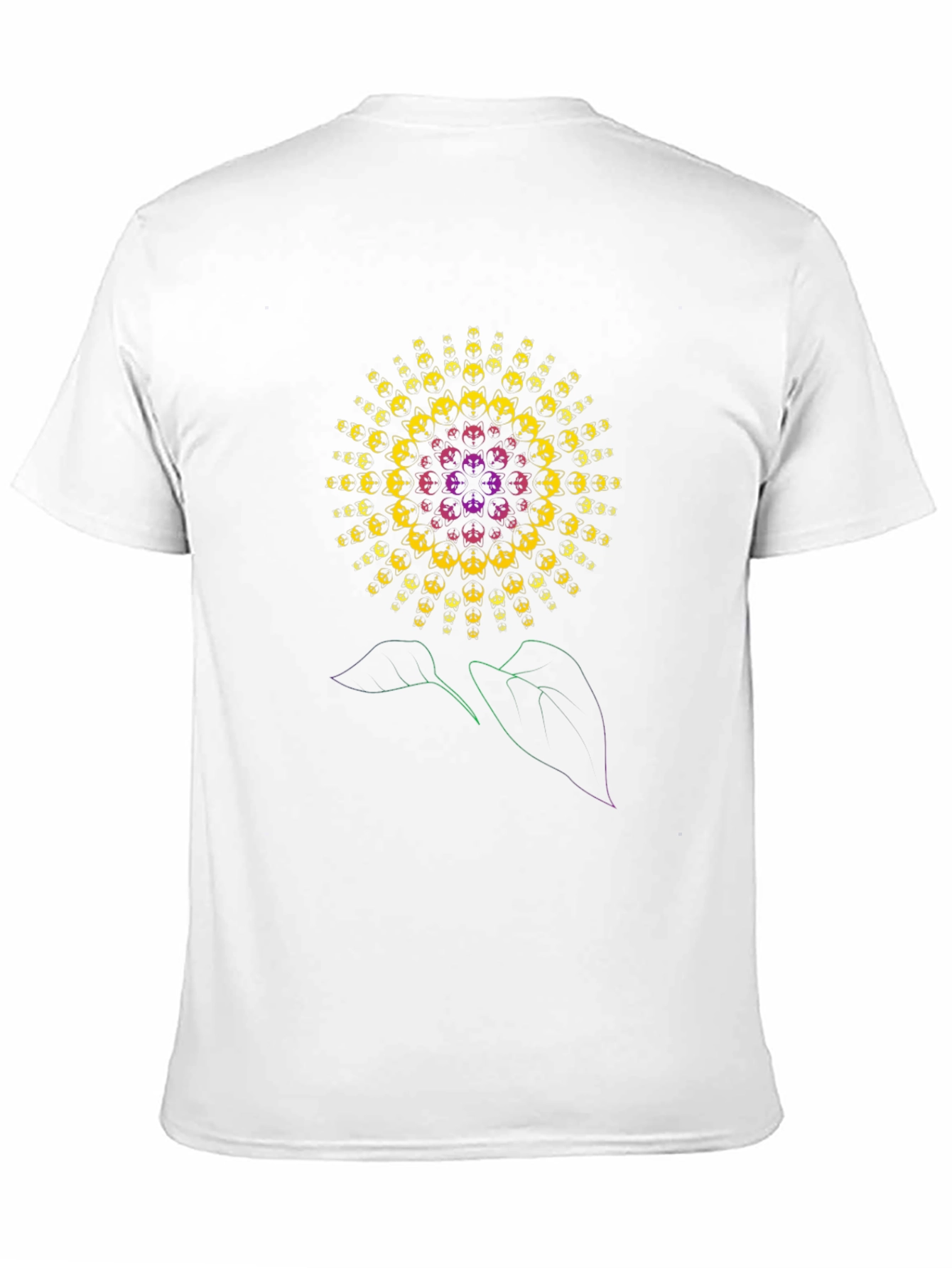 Psychedelic Sunflower Graphic T-Shirt - Black
