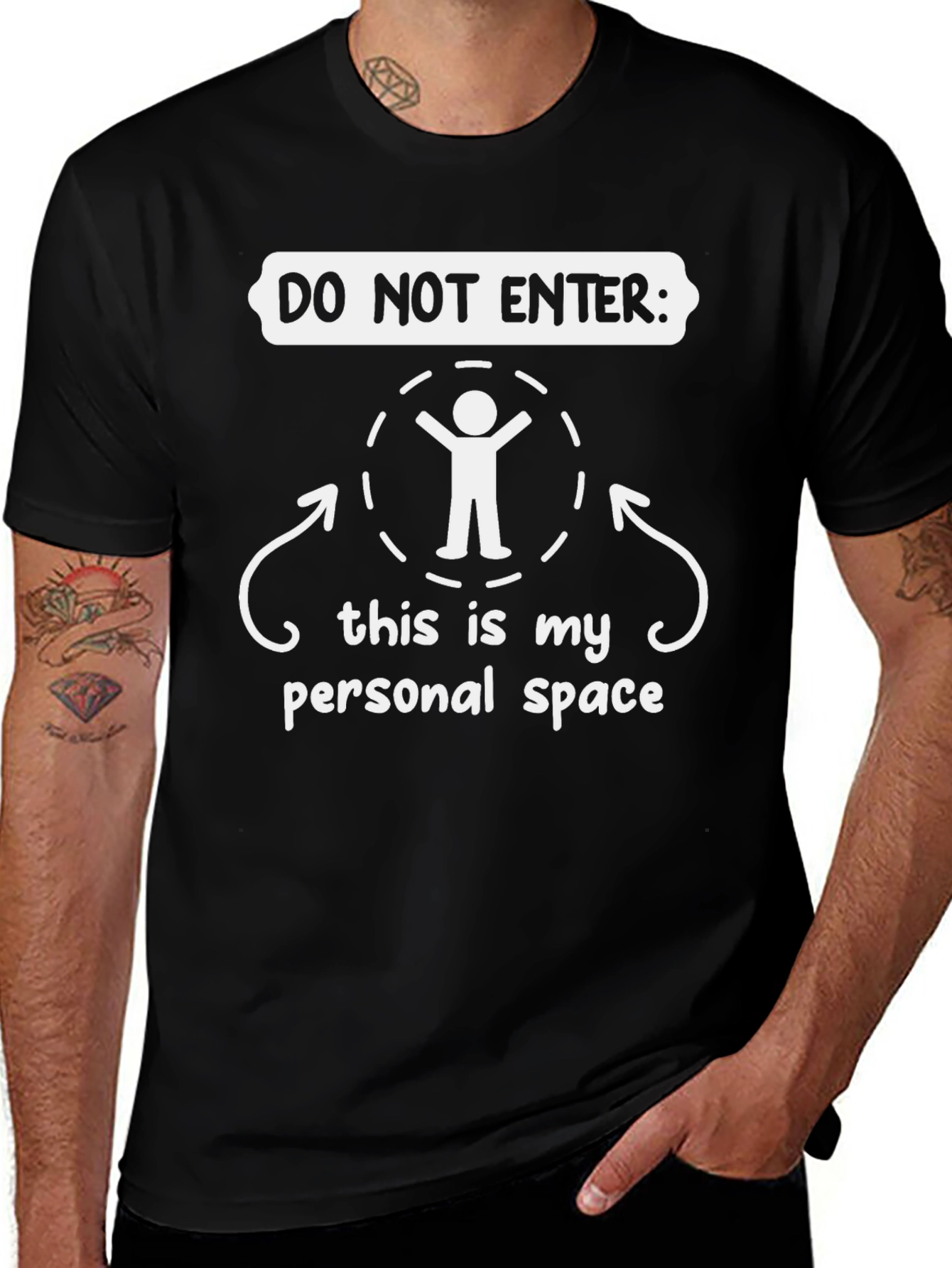 Do Not Enter Personal Space Black T-Shirt