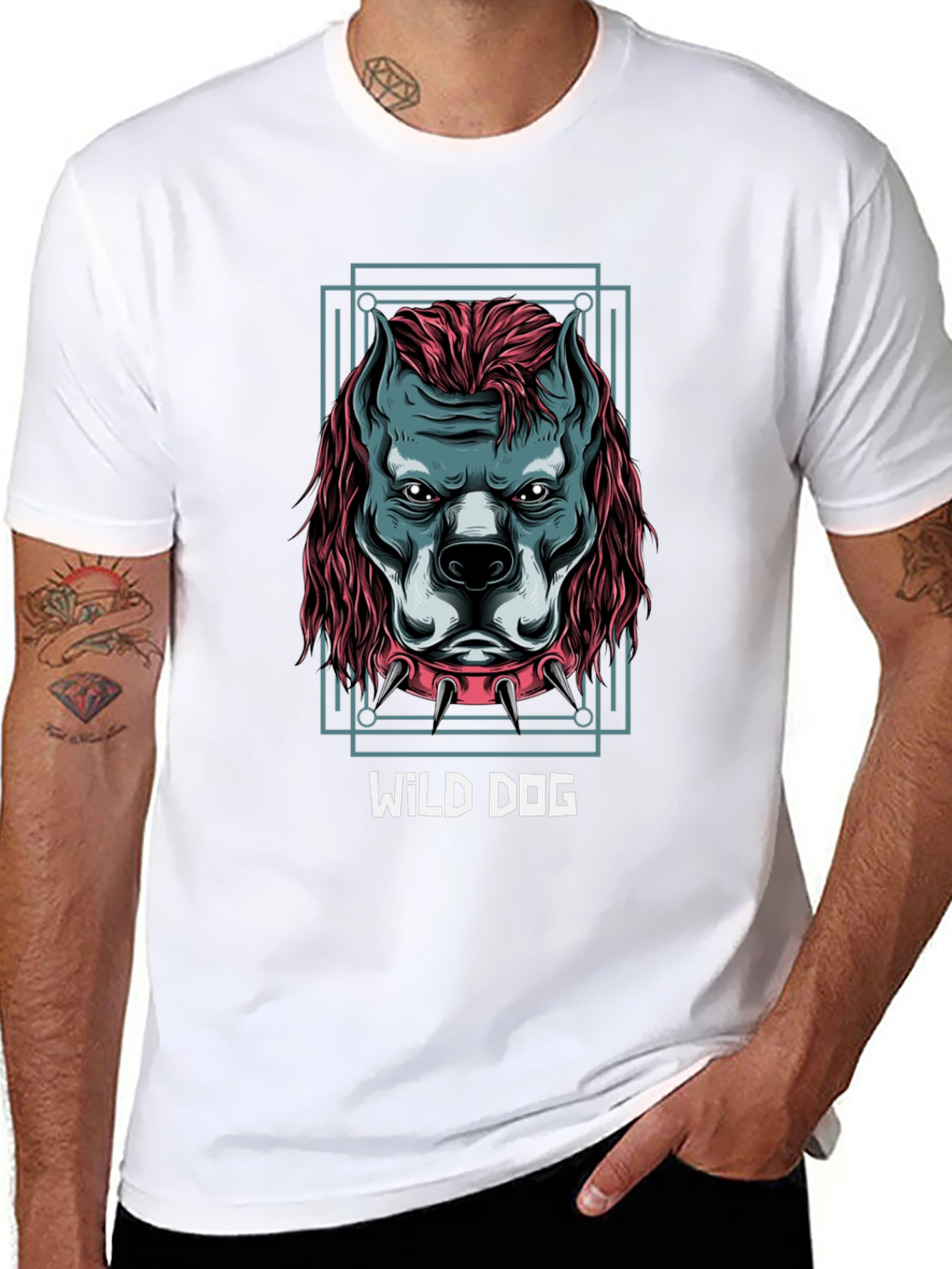 Wild Dog Graphic Tee - Mens Black T-Shirt