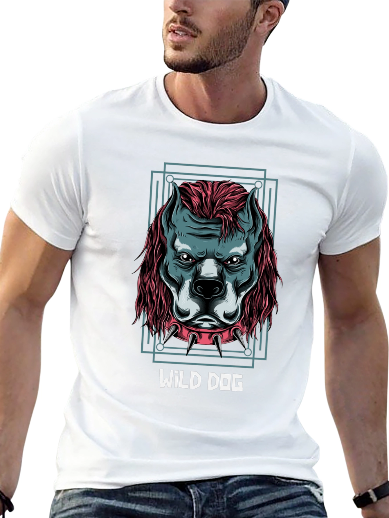 Wild Dog Graphic Tee - Mens Black T-Shirt