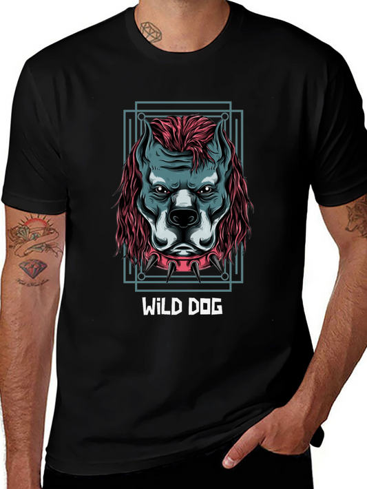 Wild Dog Graphic Tee - Mens Black T-Shirt