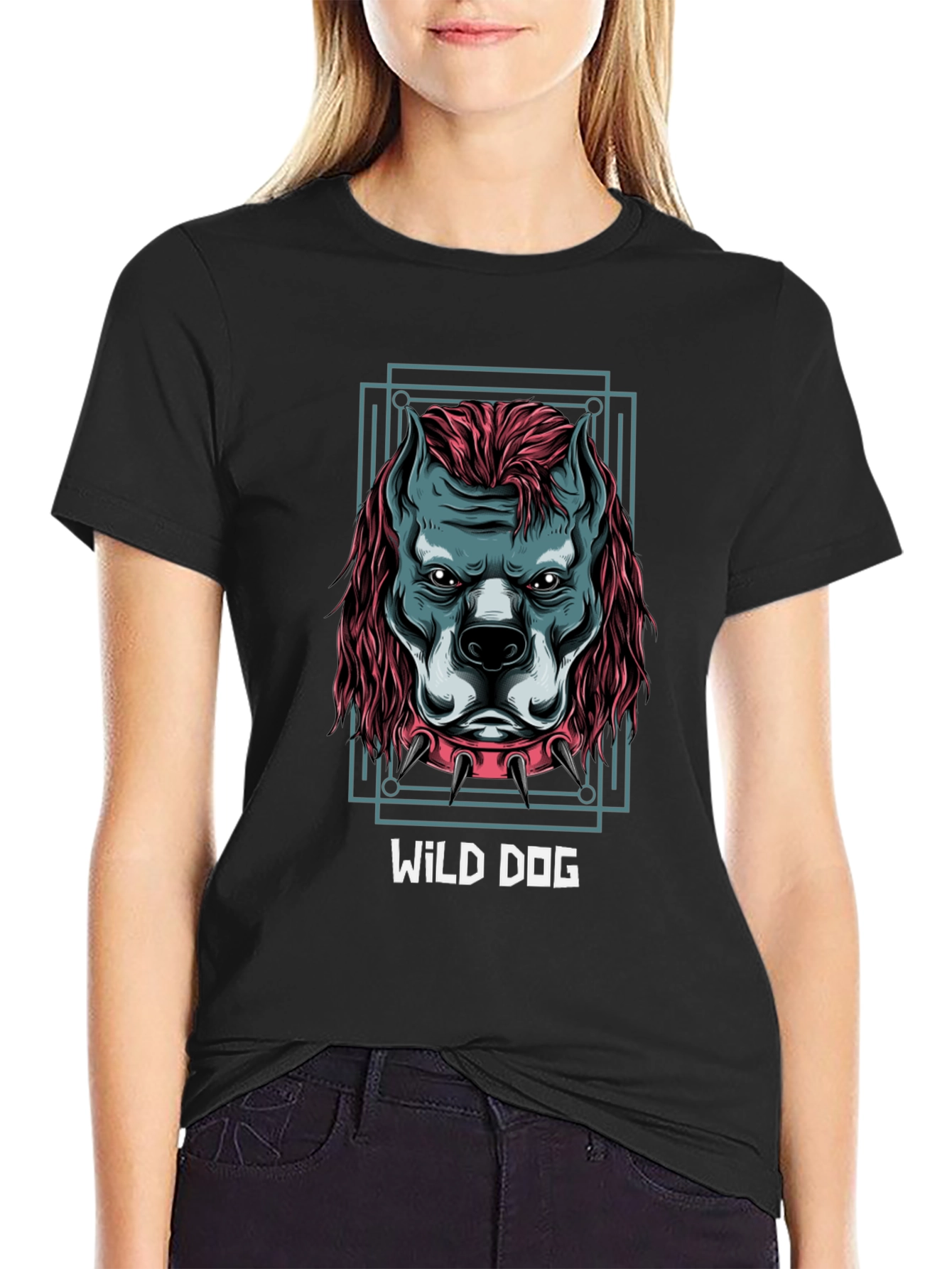 Wild Dog Graphic Tee - Mens Black T-Shirt