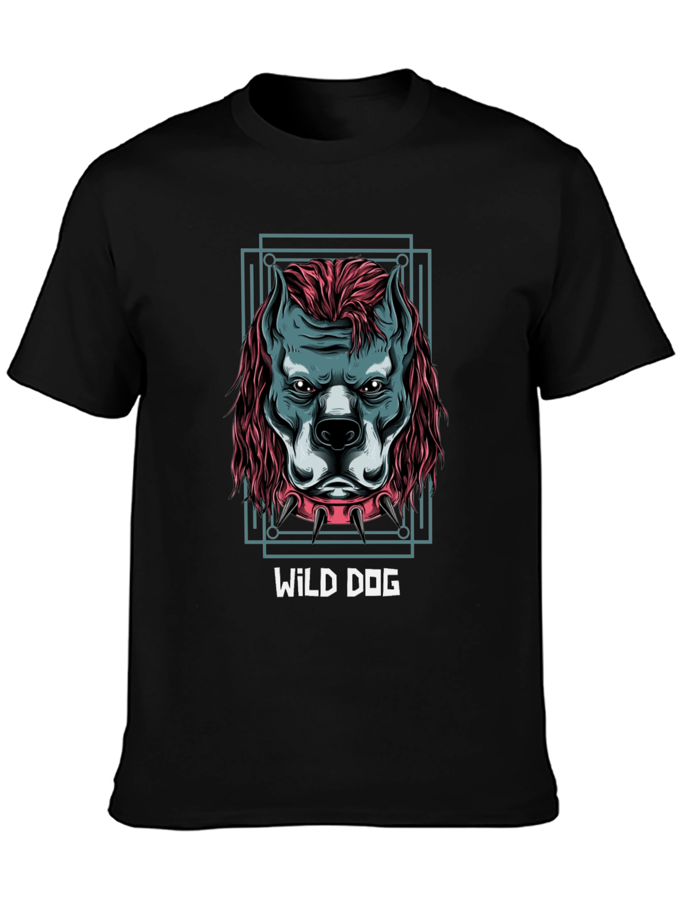 Wild Dog Graphic Tee - Mens Black T-Shirt