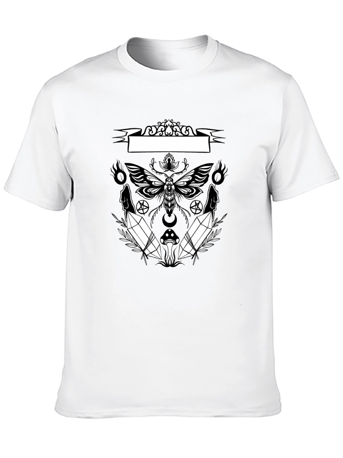 Occult Moth Graphic Tee - Black