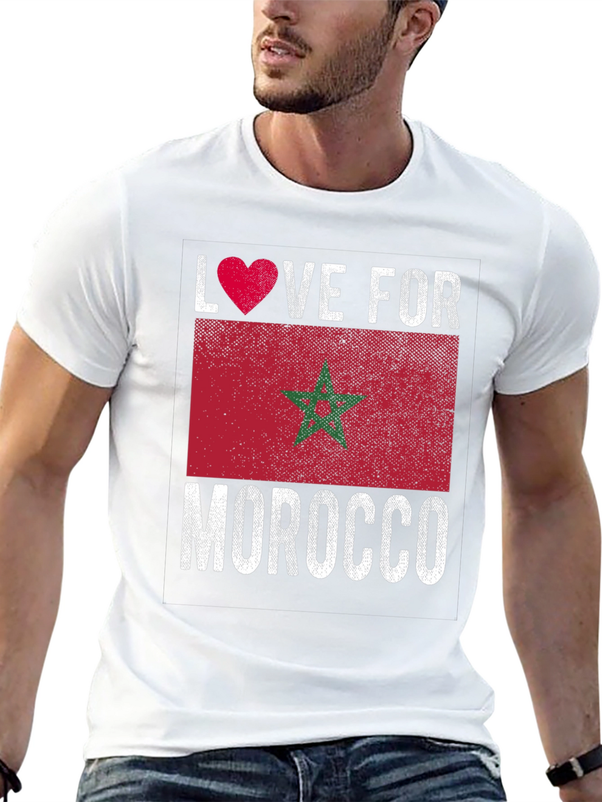 Love for Morocco Flag Graphic Tee