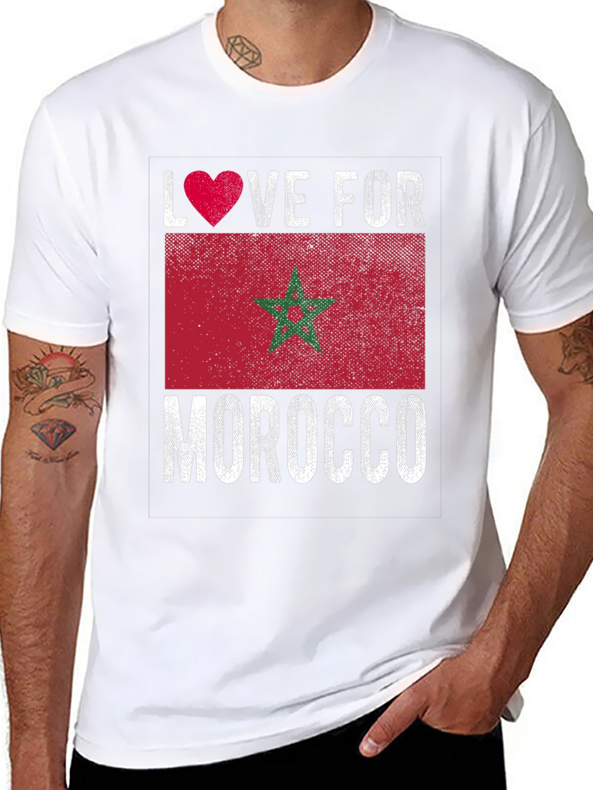 Love for Morocco Flag Graphic Tee