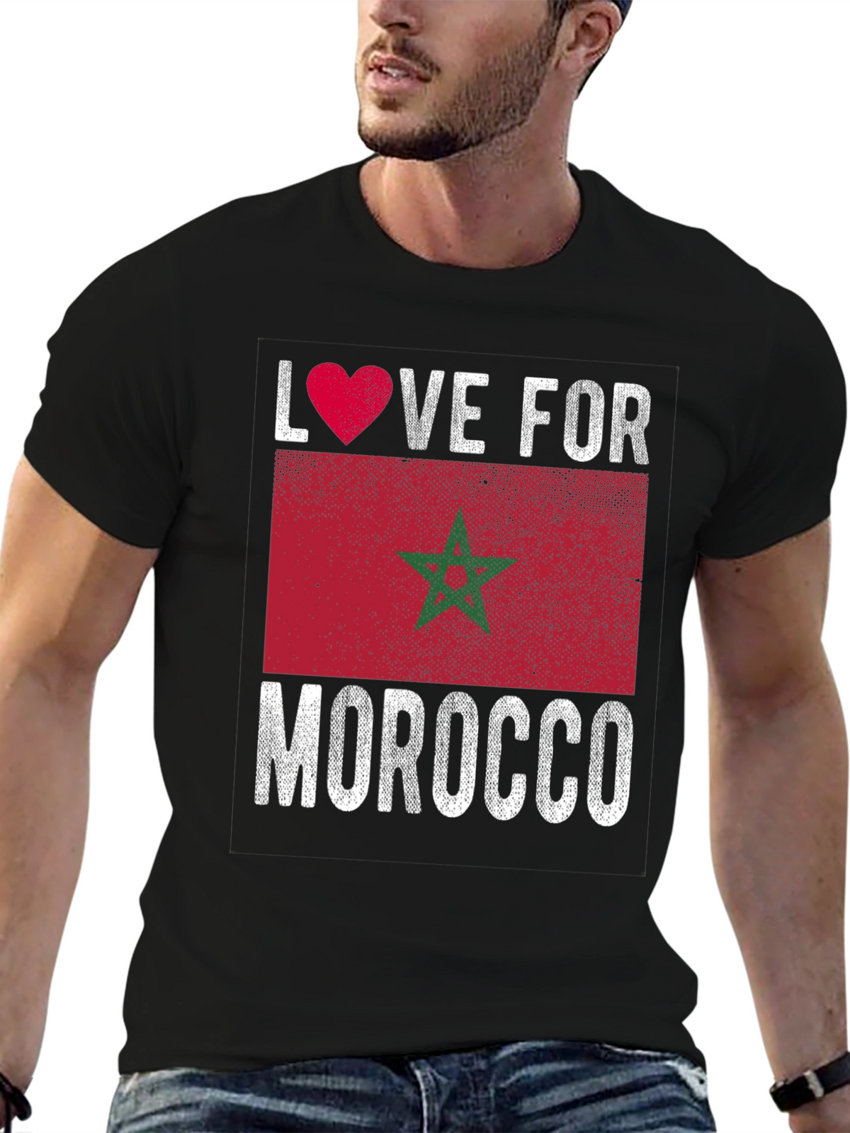 Love for Morocco Flag Graphic Tee