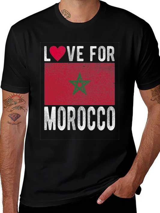 Love for Morocco Flag Graphic Tee