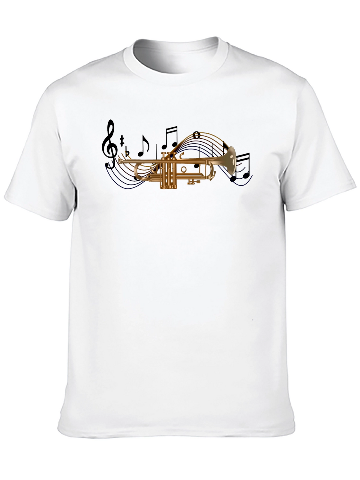 Musical Trumpet Graphic Tee - Black