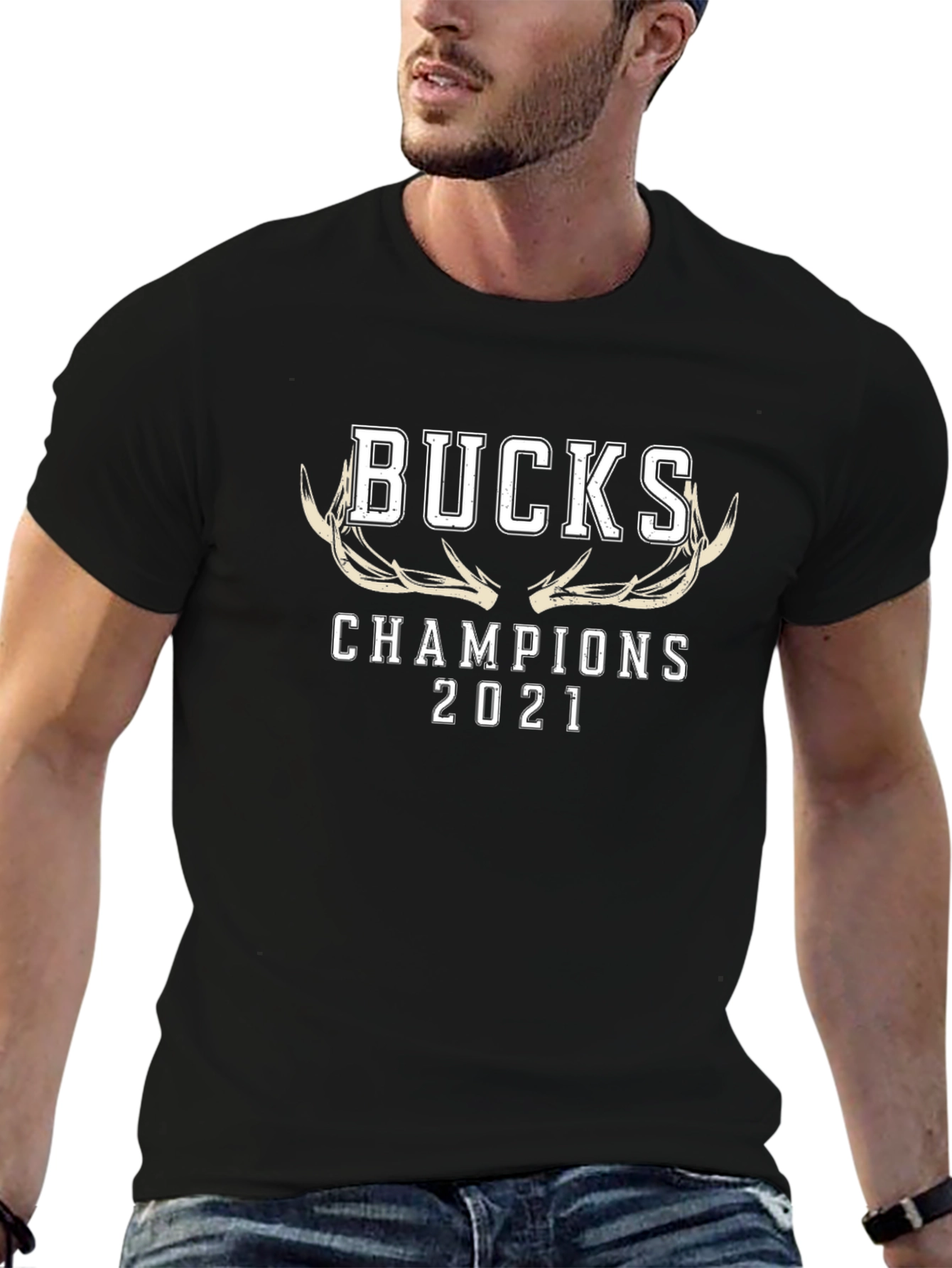 Bucks Champions 2021 Black T-Shirt