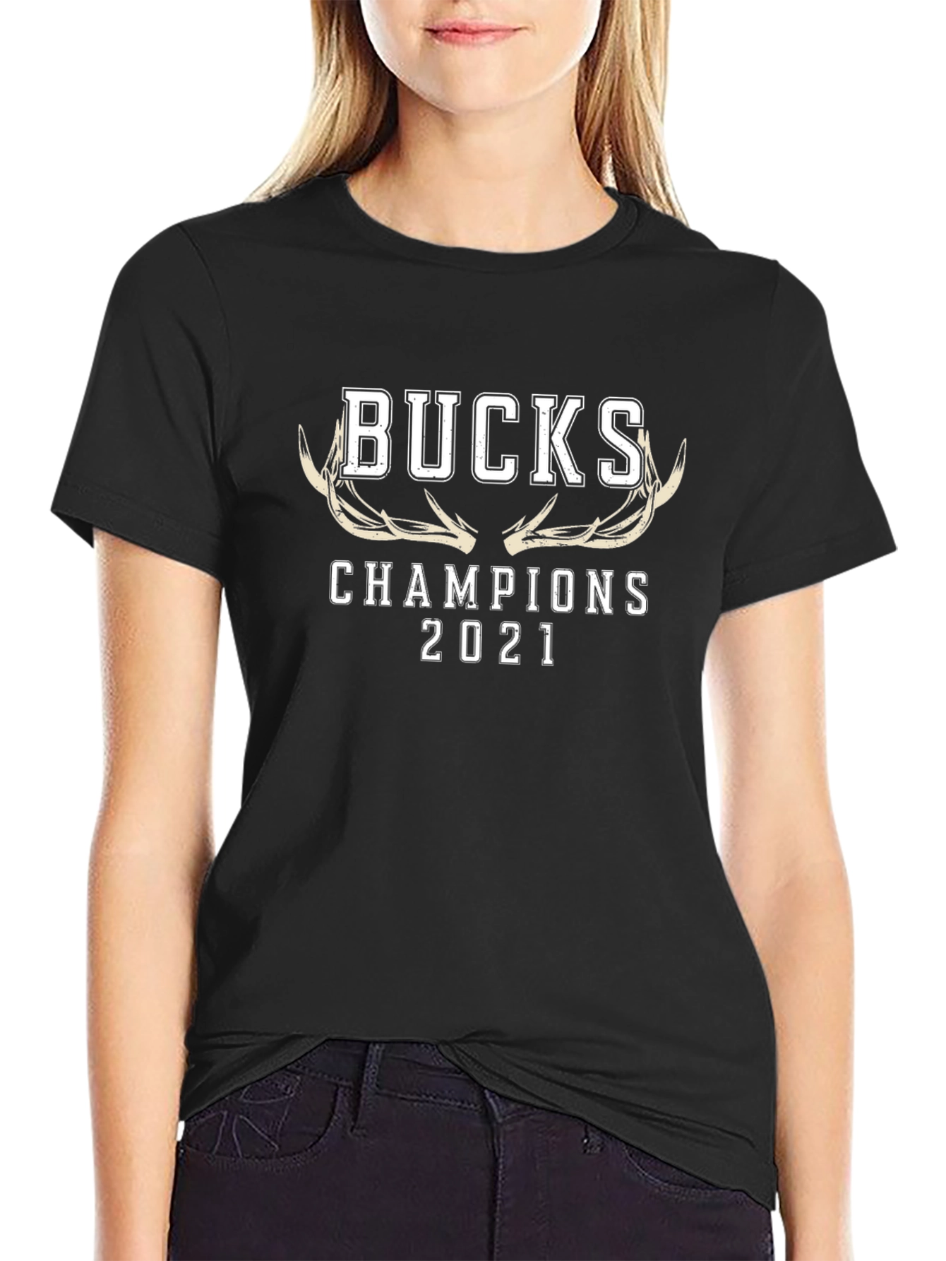 Bucks Champions 2021 Black T-Shirt
