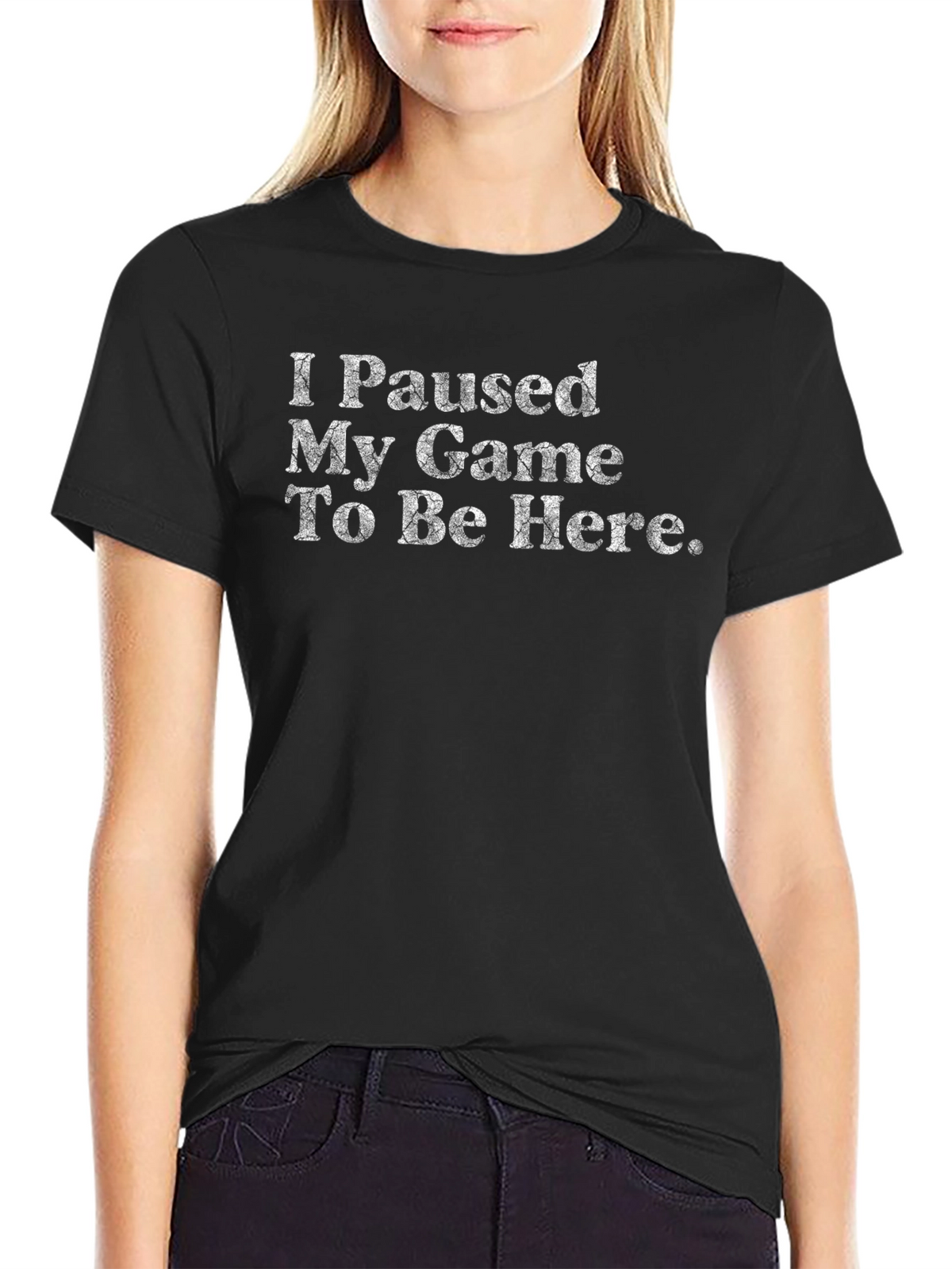 Paused My Game Black T-Shirt
