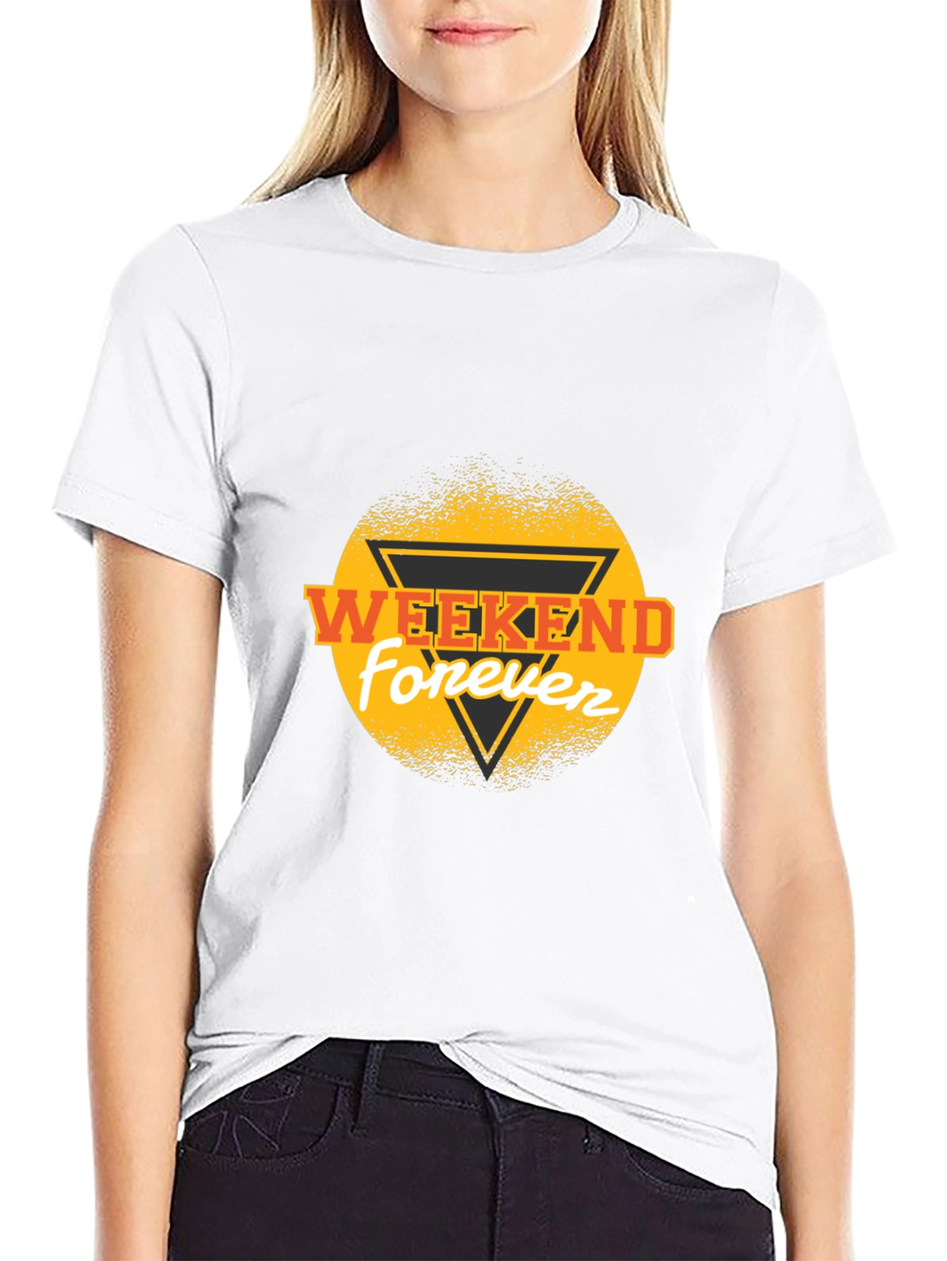 Weekend Forever Black Graphic Tee